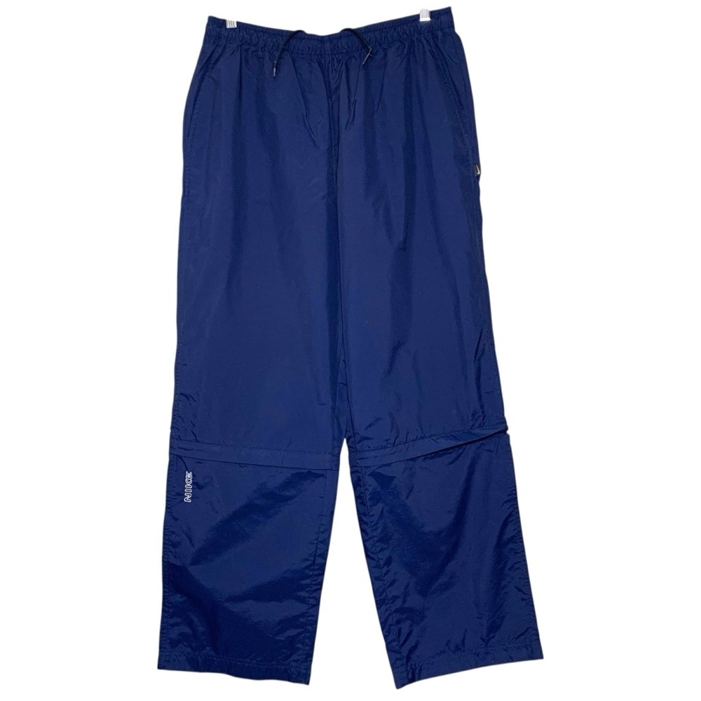VTG Nike Windbreaker Nylon Track pant Wide Leg Convertible Zip Off Shorts Sz L